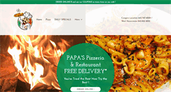 Desktop Screenshot of papaspizzawh.com