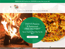 Tablet Screenshot of papaspizzawh.com